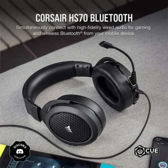 New Corsair HS70 Bluetooth Gaming Headset Switch PlayStation PC Xbox Mobile